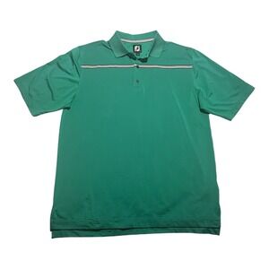 Footjoy golf polo Drifit stripe y2k style active wear moisture wicking large